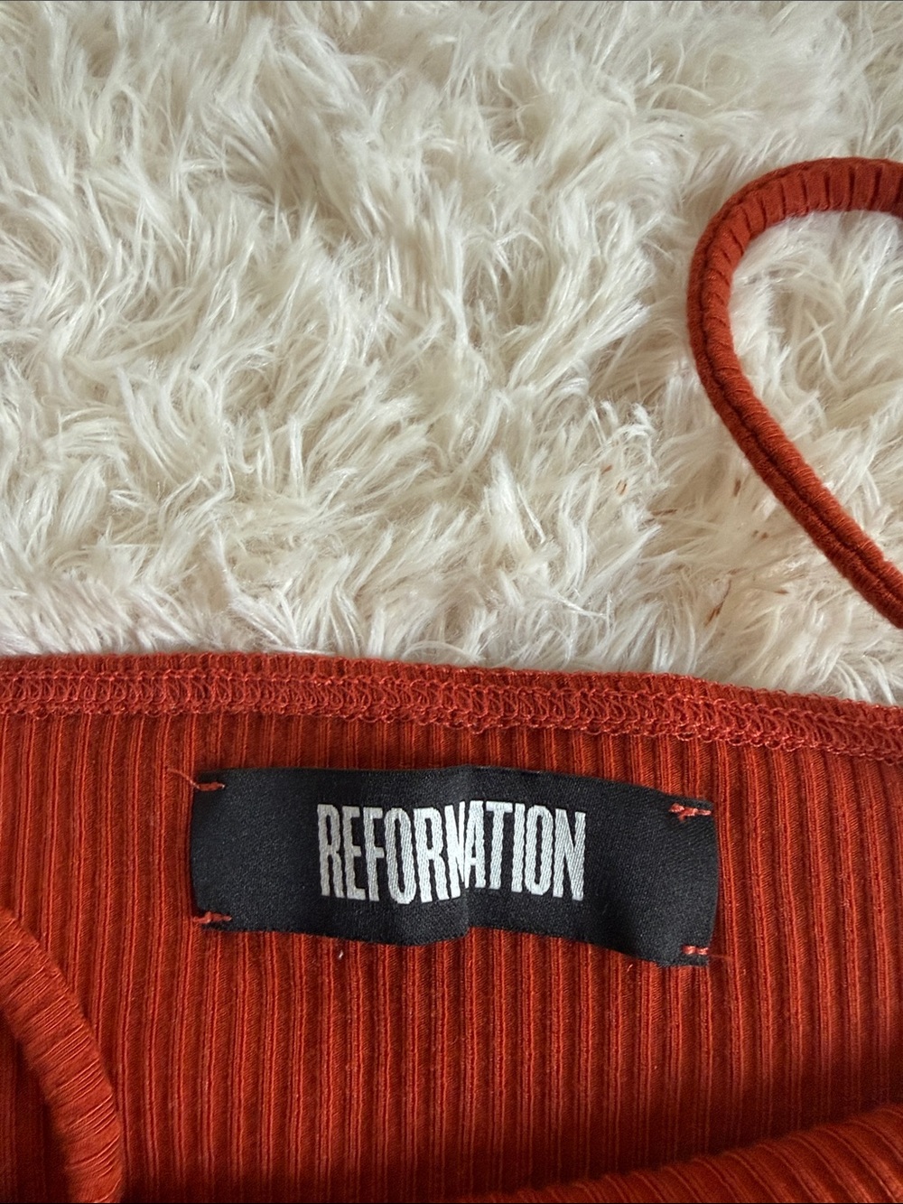 Reformation Ribbed Tank & Skirt Set - Rust - Picture 2 of 2